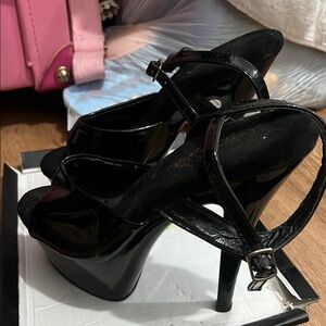 Elegant Black Platform Heels